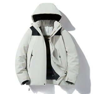 <b>Lightweight</b> Custom Hood <b>Men</b> Canvas Windproof Breathable Eco-Friendly Front Logo Winter Windbreaker <b>Jacket</b> - Product Image 1