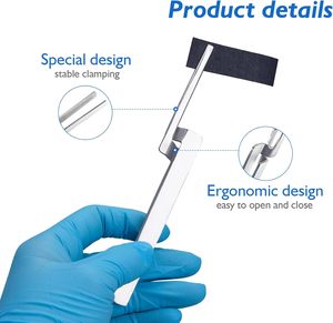 Lot de 5 pinces droites en acier inoxydable pour porte-papier articulé dentaire, certifiées CE Classe II ISO13485, maintien ferme - Product Image 3