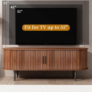 Mobile TV Moderno da 55 Pollici con Vano Portaoggetti e Anta Scorrevole, Elegante Centro di Intrattenimento e Gaming, Tavolo Console L - Product Image 2