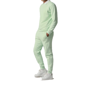 Ensemble de survêtement unisexe décontracté imprimé, coupe évasée, style streetwear, avec fermeture éclair intégrale, 100 % coton, pour le sport et le quotidien - Product Image 2