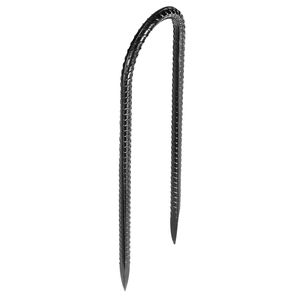 Picchetti per Tende in Acciaio Zincato da 10 Pollici, Diametro 0,32 Pollici, Forma a U con Punta a Scalpello, Resistenti alla Ruggine - Product Image 1