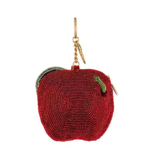 Porte-clés bohème artisanal perlé – Accessoire métallique élégant pour sacs, sacs à main, sacs à dos, clés de voiture – Accessoire fait main par un artisan - Product Image 2