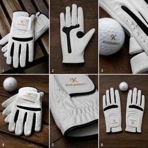 Premium Grey Cabretta Leather Golf <b>Gloves</b> for Men Custom Logo Breathable Anti-Slip Grip All-Weather Professional Golf <b>Glove</b> - Product Image 5