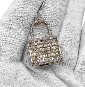 Pendentif de luxe en argent 925 plaqué or 18 carats avec moissanite VVS1, entièrement serti, style hip-hop personnalisé, tendance rappeur - Product Image 6