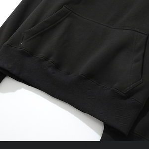 Sweat-shirt à capuche personnalisé de haute qualité en tissu éponge épais avec patch brodé, coupe oversize vintage pour homme, logo personnalisé - Product Image 5