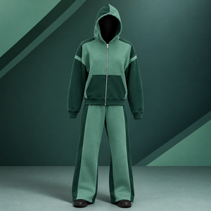 <b>Women</b> Printed Solid Hooded 2 1 Cotton <b>Fleece</b> Breathable Anti-Static Winter Tracksuit Set Casual Sweatshirt <b>Jogger</b> Pants Full - Product Image 2
