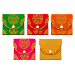 Sobre para Dinero de Boda con Cierre Magnético, Decorativo, Porta Regalos en Efectivo, Sobre de Tela Shagun para Regalos de Boda Tradicionales - Product Image 1