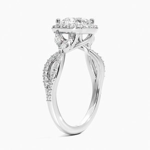 Anillo BOJ 0123 con Corte Cojín, Plata 925, Lujoso Anillo Solitario con Diamante de 2ct, Color D, Claridad VVS1, Moissanita con Certificación GRA - Product Image 3