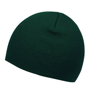 Unisex Solid Color Knit Beanie Hat 100% Acrylic Cuffed <b>Winter</b> <b>Cap</b> Casual Style for Adults Dark Green - Product Image 3