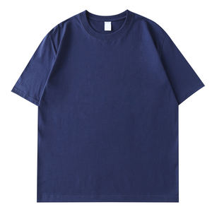 Camiseta Deportiva de Manga Corta para Verano, Unisex, Cuello Redondo, Color Sólido, Corte Holgado, 180g, Algodón Peinado CVC, con Logotipo Bordado Personalizado OEM - Product Image 2