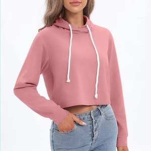 Women's Custom Winter Oversized Pullover Hoodie Long Sleeve Solid Color Casual Fleece <b>Top</b> Front Pockets OEM Wholesale - Product Image 5