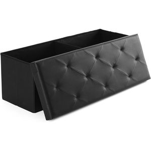 43 Inches <b>Foldable</b> Ottoman Storage <b>Bench</b> 660 Lbs Capacity Upholstered Foot Rest Stool for End Bed Living Room - Product Image 1