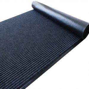 Tapis d'entrée extérieur réversible moderne lavable en polyester rayé avec tufting en PVC antidérapant pour porte d'entrée - Product Image 2