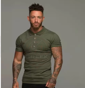 Chemises polo classiques pour hommes, mélange de coton doux, respirantes, décontractées, pour le quotidien, le bureau, vêtements de marque privée, fabricant de vêtements - Product Image 3