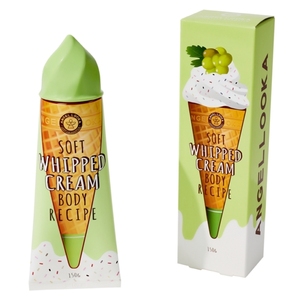 Cosmétiques coréens Angellooka Crème hydratante pour le corps à l'huile minérale, texture douce et onctueuse (parfum raisin vert) 150 ml, anti-rides, pour peaux sèches - Product Image 1