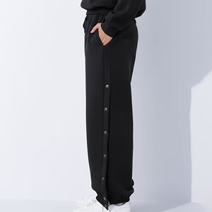 Nouveau design, pantalon de survêtement pour femme en mélange polyester/coton, avec dentelle, boutons latéraux, design unique, coupe ample et confortable - Product Image 5