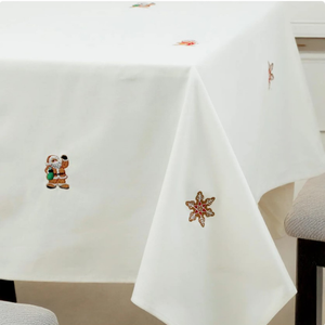 Joli tissu de coton brodé de fleurs bleues, tissu de dentelle de coton floral pour robe de mariée, chemisier, nappe, costumes, rideau - Product Image 6