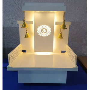 Temple moderne en teck aspect marbre pour la maison, design attrayant, grand temple OM, exportations DST, best-seller, Mandir indien RamaKrishna Australie - Product Image 1