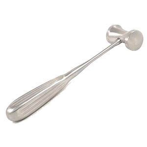 Marteau chirurgical manuel en acier inoxydable avec manche en acétal bleu, tête bombée, 200 mm de long, 650 g, certifié CE, haute qualité - Product Image 1