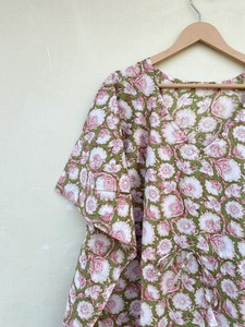 Vestido Kaftán Informal de Verano con Estampado Floral Tropical, sin Mangas, de Algodón, para Mujer, Ropa de Playa, Disponible en Rajasthan - Product Image 3