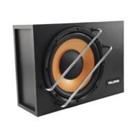Subwoofer actif pour voiture, design fin, sous le siège, haut-parleur de basses alimenté 12V, subwoofer audio pour véhicule, boîtier en bois, OEM ODM