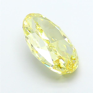 Diamant de laboratoire jaune intense, exquis et raffiné, certifié CVD, taille ovale, pierre précieuse scintillante, pour la création de bijoux fins et luxueux. - Product Image 4