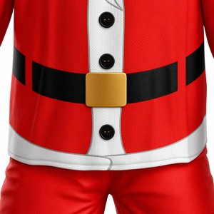 Jersey de Hockey sobre Hielo Personalizado de Santa Claus para Hombre, Rojo y Blanco, Manga Larga, Sublimado, 100% Poliéster, Transpirable, Ropa Deportiva de Invierno - Product Image 4