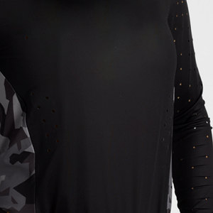 Maillot de motocross unisexe à manches longues bleu, séchage rapide, polyester/nylon, pour course sur route, manches longues, design imprimé, anti-UV - Product Image 2