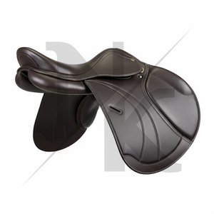 Selle de dressage de haute qualité en cuir véritable, modèle anglais à contact étroit, avec arceau en bois, confortable et durable, pour la course hippique, fabriquée en Inde. - Product Image 4