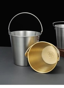 Cubo de Hielo Metálico Personalizado al por Mayor, Enfriador de Bebidas Grande y Moderno para Fiestas, Acabado Pulido - Product Image 5