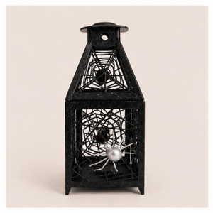 Spider Web <b>Lantern</b> Candle Holder Black Metal Halloween Home Decor & Gothic Votive <b>Tealight</b> Holder for Tabletop Display - Product Image 3
