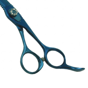 Hot Sale Blue Titanium Coated Hair Scissors Straight Razor Cutting <b>Shears</b> for Barber Salon Haircut Manufacture In Pakistan - Product Image 5