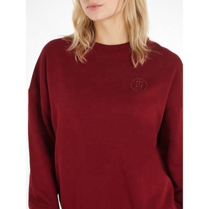 Logo sweat coton polaire femmes pull à col rond pull surdimensionné imprimés personnalisés sweat 2021 vêtements de broderie personnalisés - Product Image 1