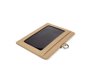 [Produit phare] Porte-cartes d'identité Castello en cuir Saffiano véritable, fermeture ouverte, doublure polyester, sangle fine, unisexe, multi-usages - Product Image 4