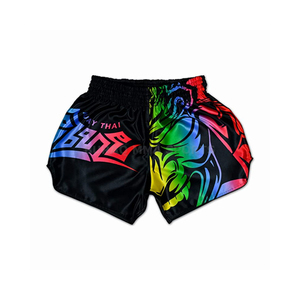 Pantalones Cortos de Muay Thai de Algodón y Poliéster con Estampado por Sublimación, Diseño de Última Moda, Venta al Por Mayor, Ropa de Artes Marciales OEM para Adultos - Product Image 1