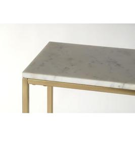 Modern <b>Gold</b> Metal <b>Console</b> <b>Table</b> with Marble Top for Entryway Living Room Furniture - Product Image 2