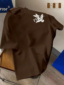 Camiseta de Alta Calidad Talla Grande, Estilo Hip Hop, Moderna, Personalizable con Estampado, 100% Algodón, Hombros Caídos - Product Image 4