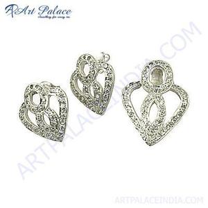 อาร์ตพาเลซ จี้เงินรูปหัวใจแบบใหม่ ประดับด้วยอัญมณีธรรมชาติ เครื่องประดับแฟชั่นสไตล์น่ารัก - Product Image 3