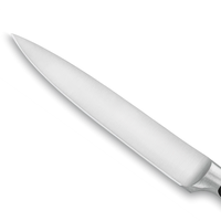 Couteau utilitaire professionnel de 4,5 pouces avec lame en acier inoxydable tranchante, manche noir à triple rivet pour la cuisine, les fruits, les légumes, la viande