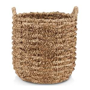 Cestas cilíndricas de jacinto de agua para almacenamiento y decoración, organizador para fiestas navideñas - Product Image 3