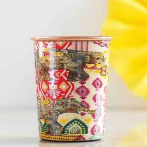 Vaso de Cobre con Diseño Étnico, Taza Reutilizable para Beber, Vajilla Decorativa, Regalo para el Hogar y la Cocina - Product Image 1