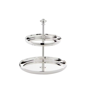 Elegante Soporte Redondo de Metal de 3 Niveles para Pasteles, Acabado Plateado, Bandeja de Hierro para Servir Postres y Cupcakes, Ideal para Bodas y Fiestas - Product Image 4