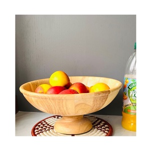 Bol sur piédestal en bois, fait main, design moderne et luxueux, léger et écologique, pour fruits, apéritifs et desserts - Product Image 5