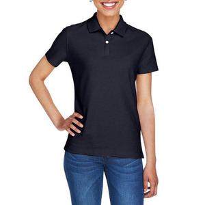 Polo à col bicolore 180 g/m² avec logo imprimé DTF personnalisé, respirant et à séchage rapide, pour femme, style décontracté à carreaux - Product Image 1