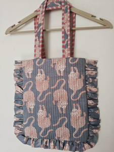 <span class=keywords><strong>Borsa</strong></span> tote per laptop <span class=keywords><strong>con</strong></span> stampa scimmia, bordi arricciati, tracolla, in cotone trapuntato, per uso quotidiano, design protettivo - Product Image 4