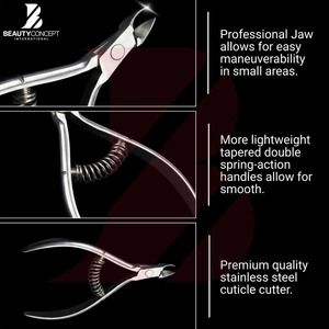 Cortacutículas Profesional de Acero Inoxidable con Resorte Espiral Resistente, Herramienta de Manicura para Eliminar Piel Muerta para Salón - Product Image 4
