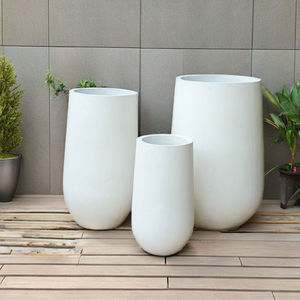 Pots en béton texturé sur mesure, faits à la main, légers, écologiques, modernes et luxueux pour plantes de jardin. - Product Image 3