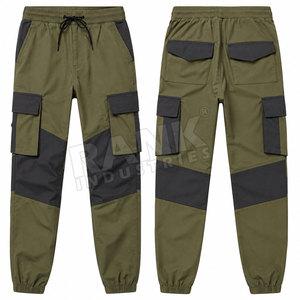 Classic <b>Stretch</b> Slim Fit Casual <b>Men</b> Cargo <b>Trousers</b> Soft Cotton Blended Fabric Breathable <b>Men</b> Cargo <b>Trousers</b> - Product Image 3