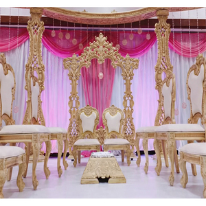 Nuevo Diseño de Sillas para Mandap de Boda, Juego de Sillas de Madera para Boda Hindú, Juego de Muebles para Mandap Sankheda para Bodas, Sillas Vidhi USA - Product Image 1