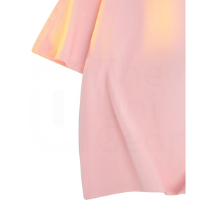 Camiseta de Algodón Rosa Extra Grande para Hombre, Manga Corta, Cuello Redondo, Estilo Jersey de Punto, Color Sólido, Casual - Product Image 5